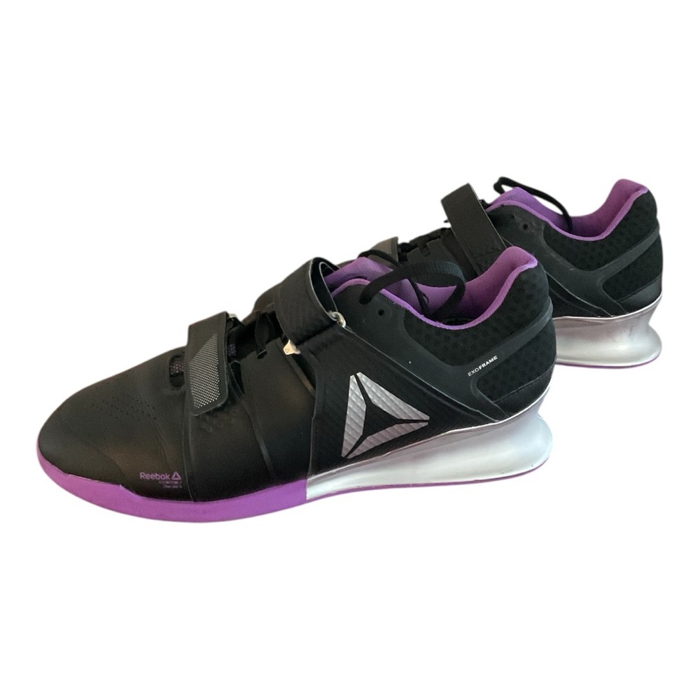 Reebok Legacy Lifter Women's Size 12 Black Purple Weightlifting Shoes DV6231